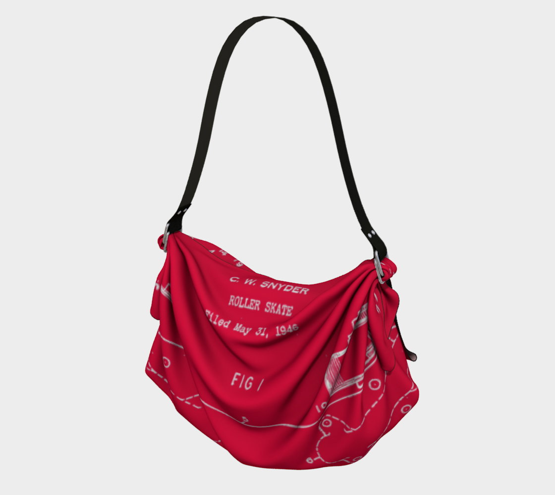 Red Skate Plate Origami Tote