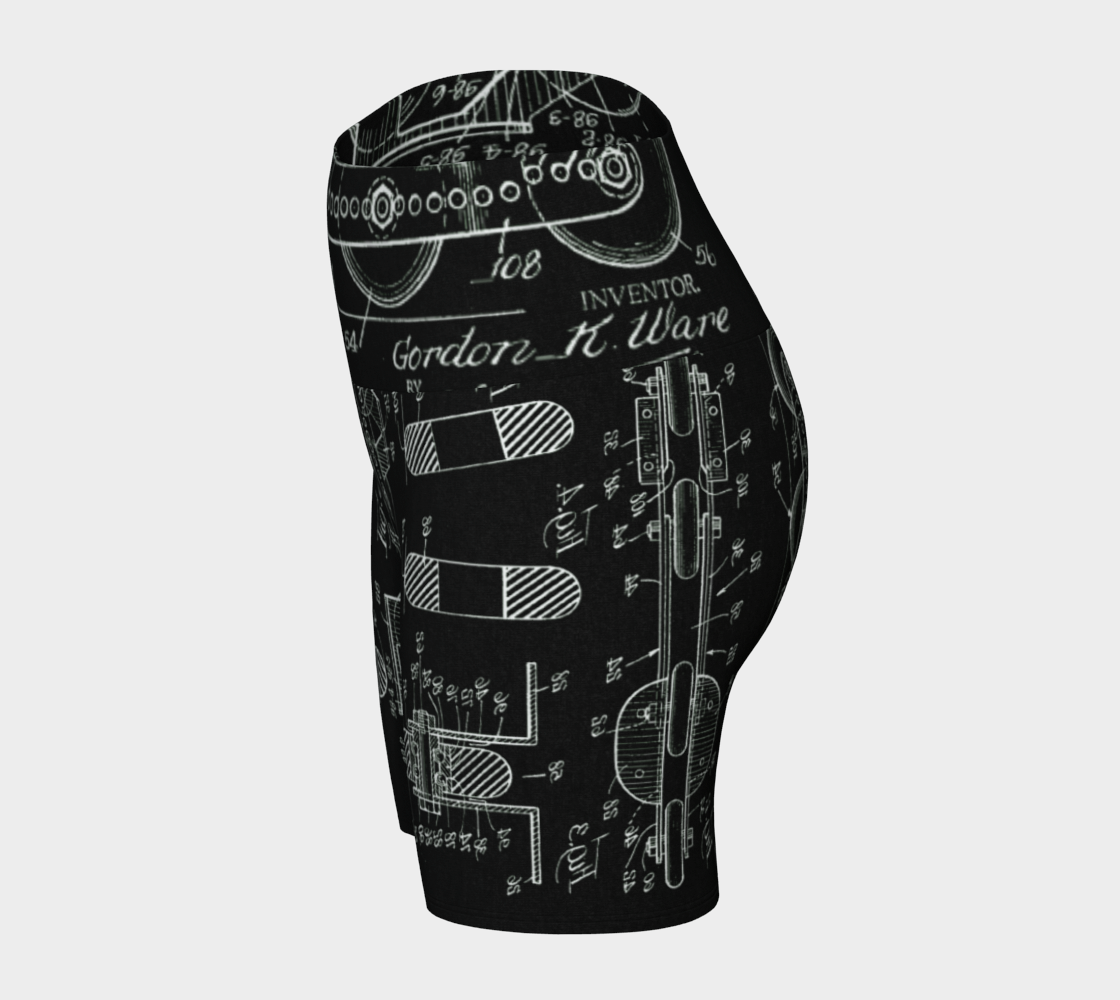 Inline Skate Patent Yoga Shorts