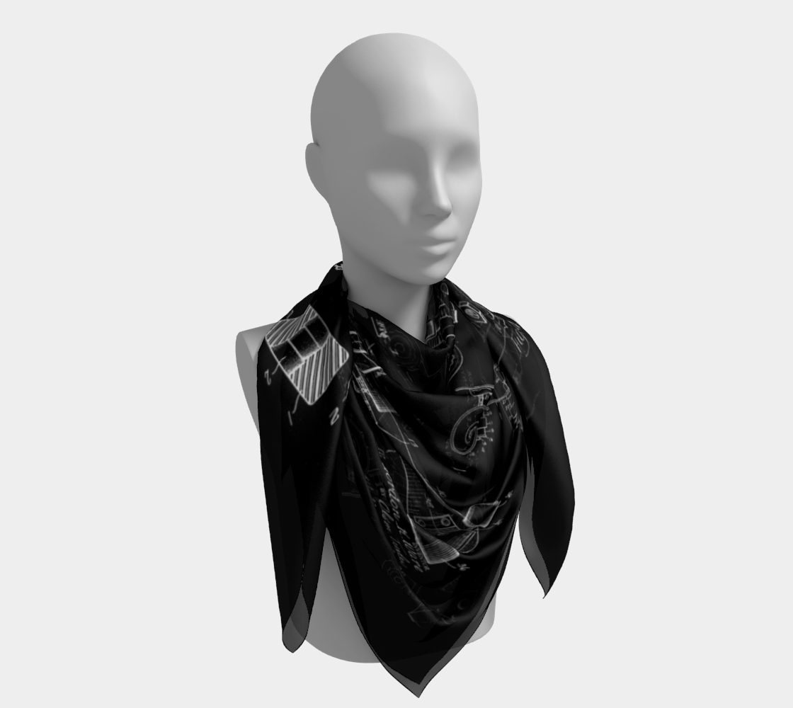 Vintage Roller Skate Collage Square Scarf