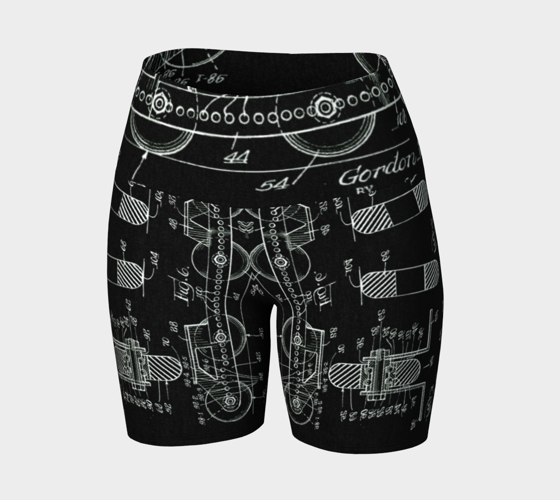 Inline Skate Patent Yoga Shorts