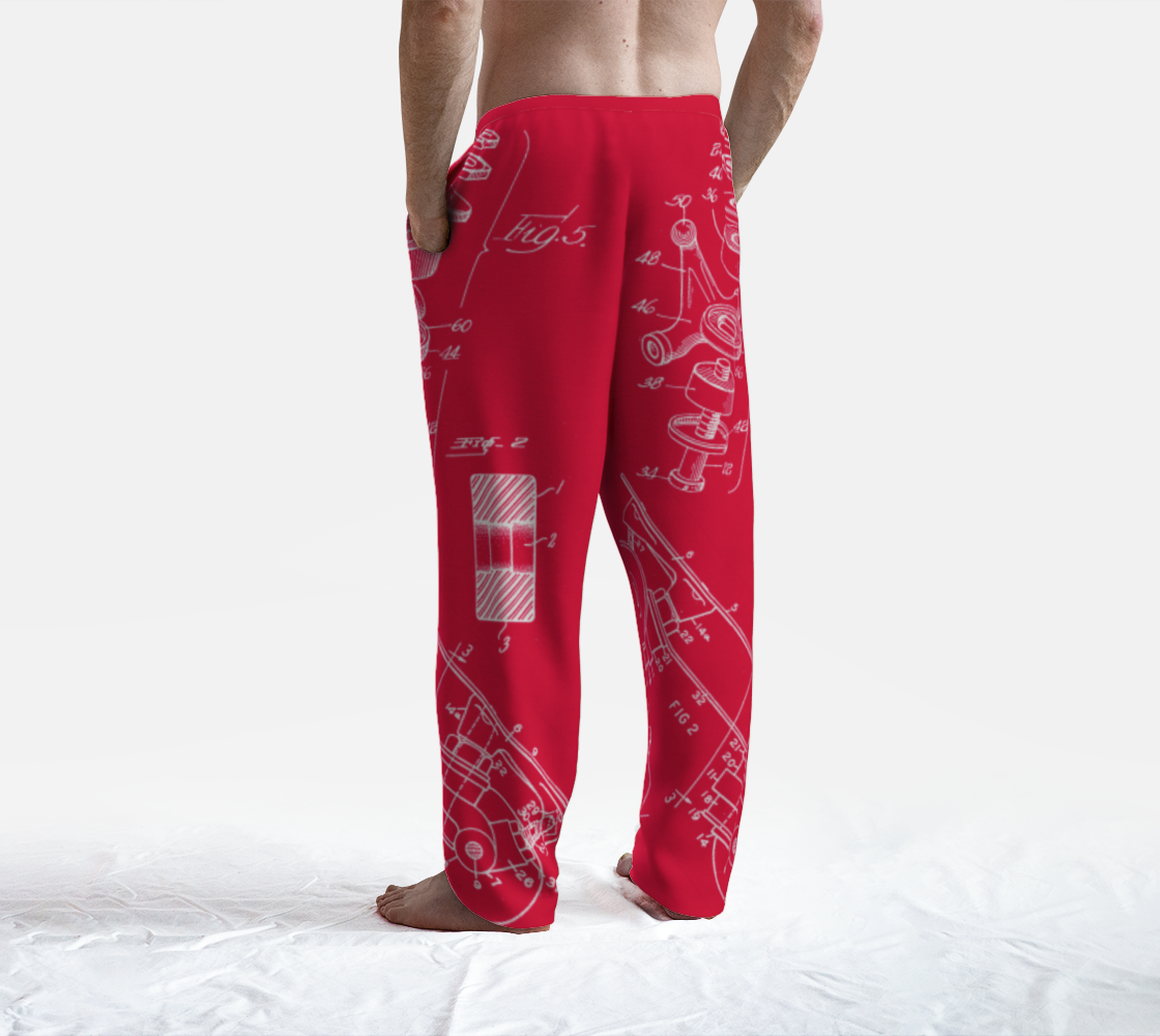 Red Roller Skate Collage Lounge Pants