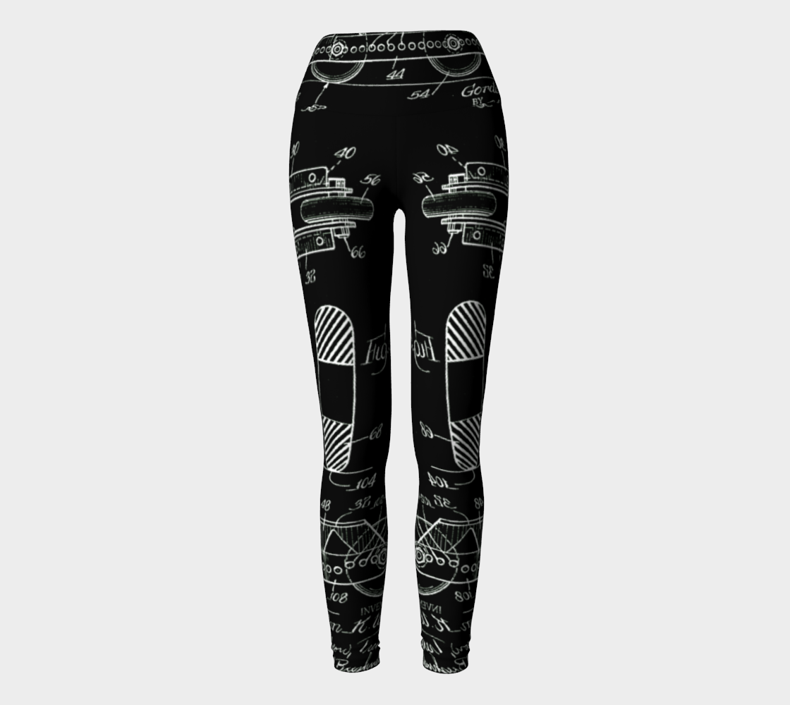 Vintage Inline Skate Patent Variation Yoga Leggings