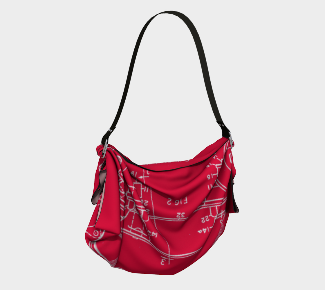 Red Skate Plate Origami Tote