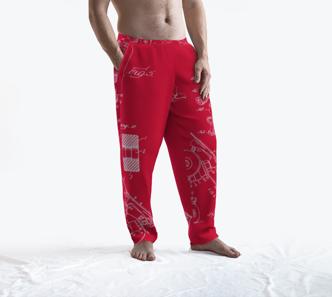 Red Roller Skate Collage Lounge Pants