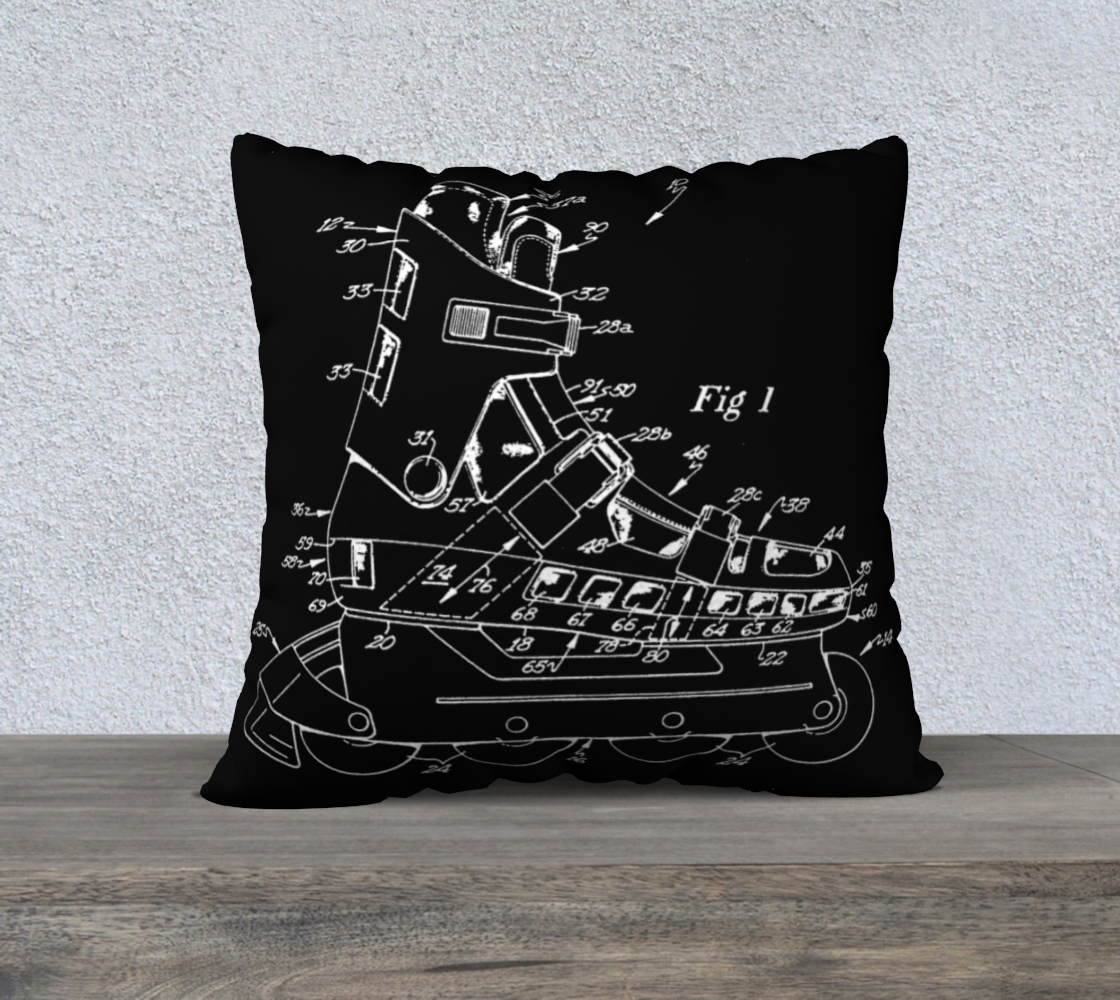 Inline Skate Patent Pillowcase