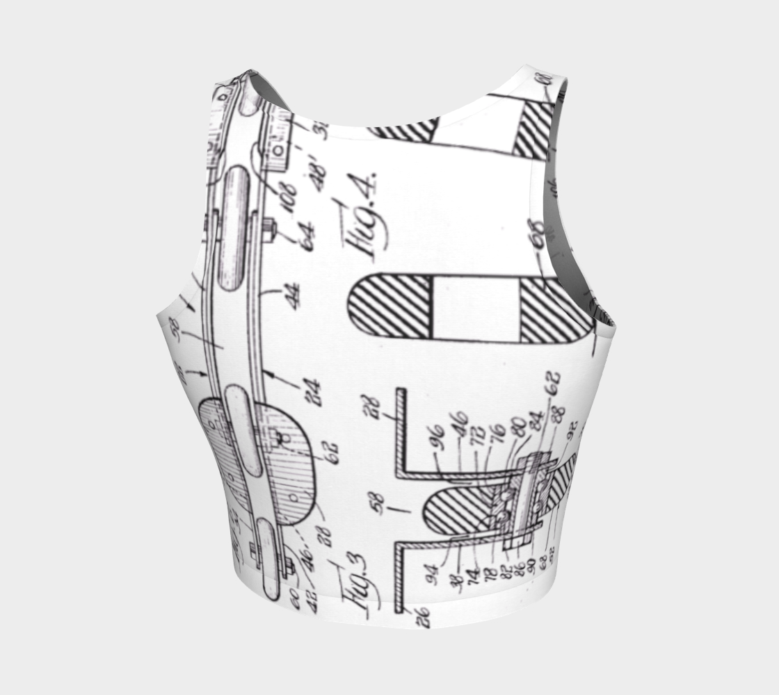 Inline Skate Patent Design Athletic Top