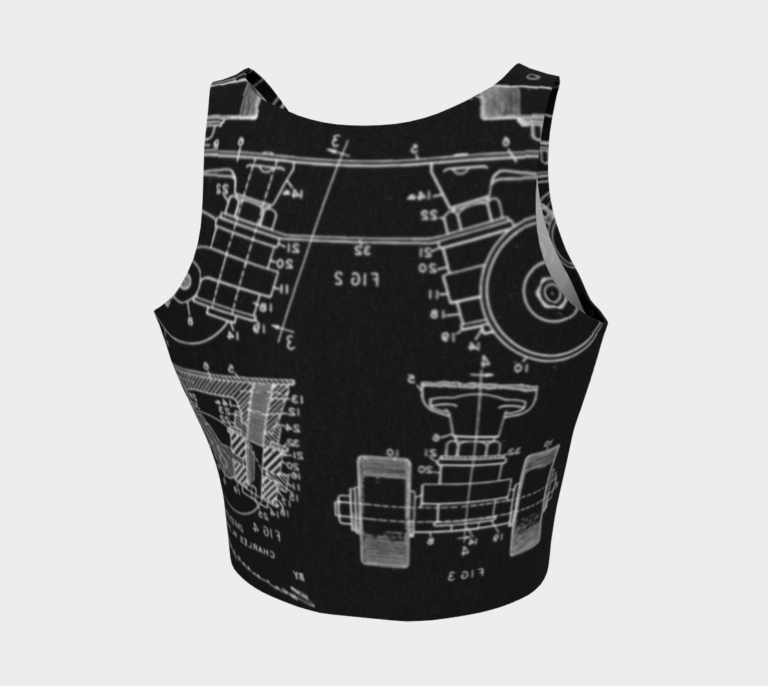 OG Roller Skate Plate Crop Top Black