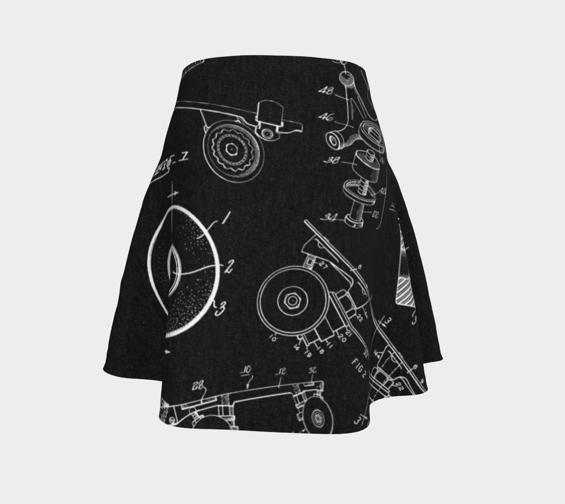 Skate Collage Flare Skirt