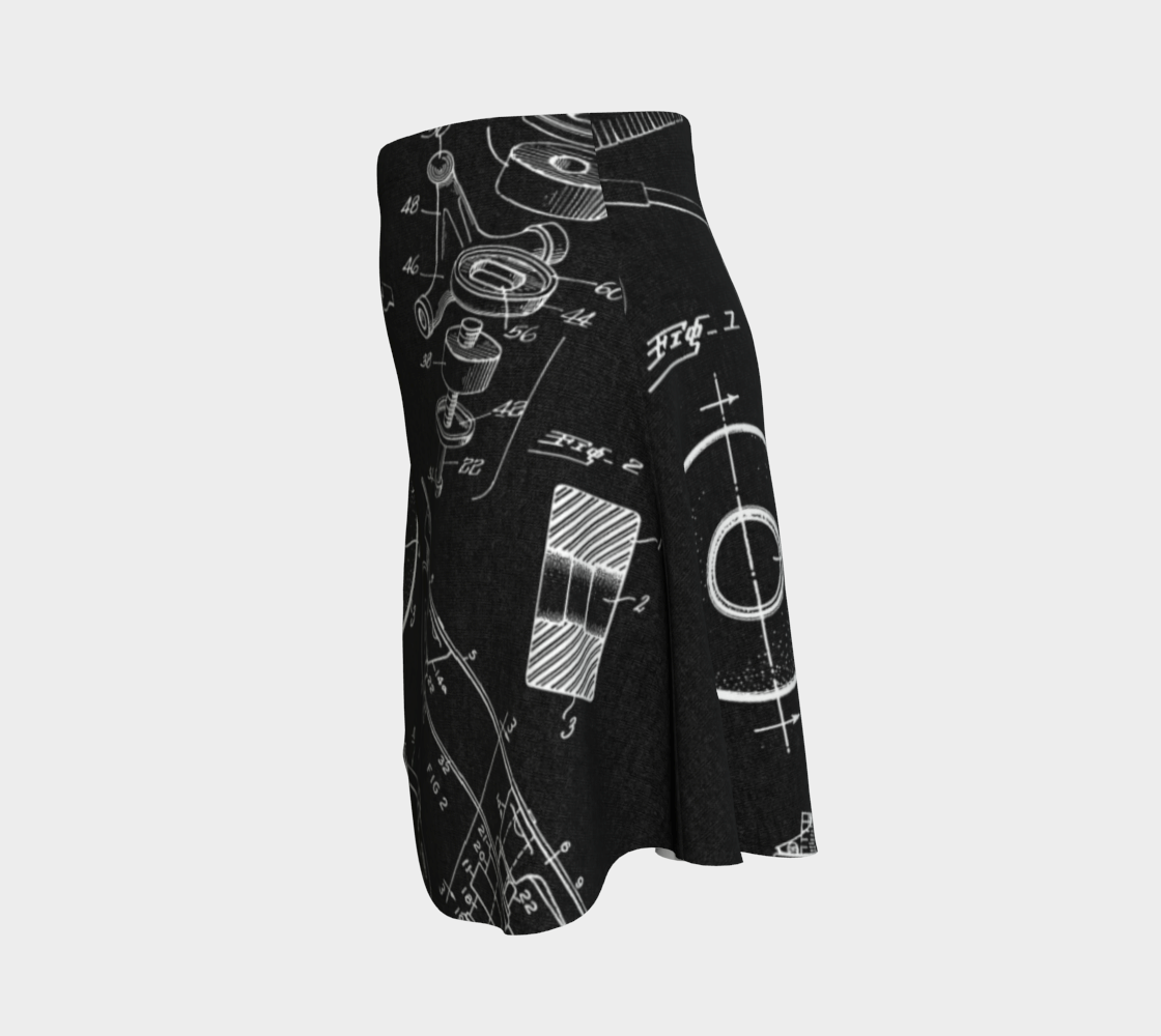 Skate Collage Flare Skirt