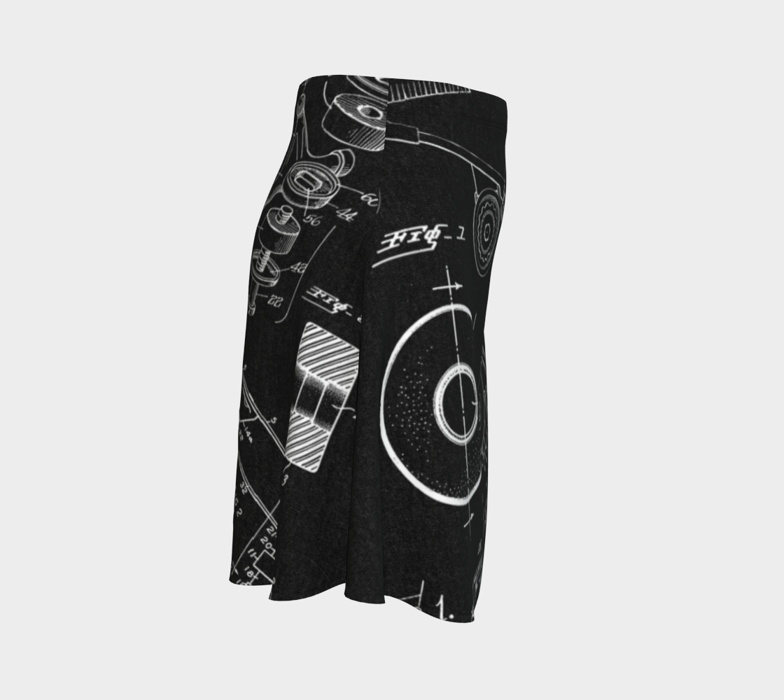 Skate Collage Flare Skirt