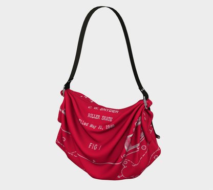 Red Skate Plate Origami Tote