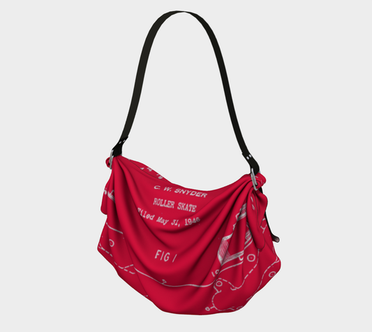 Red Skate Plate Origami Tote