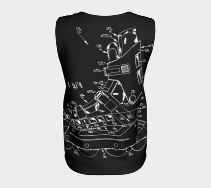 Vintage Inline Skate Patent Loose Sleeveless TopVariation