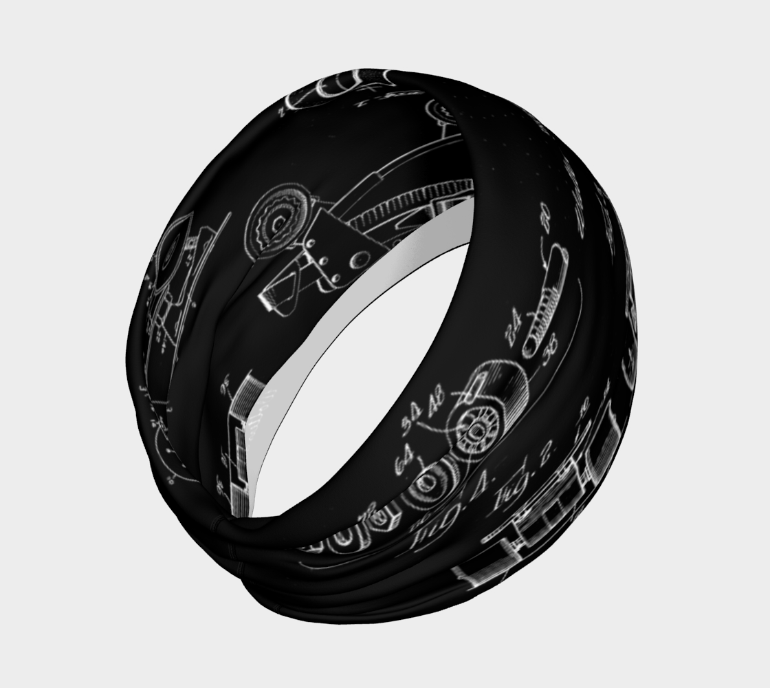 Vintage Roller Skate Collage Headband