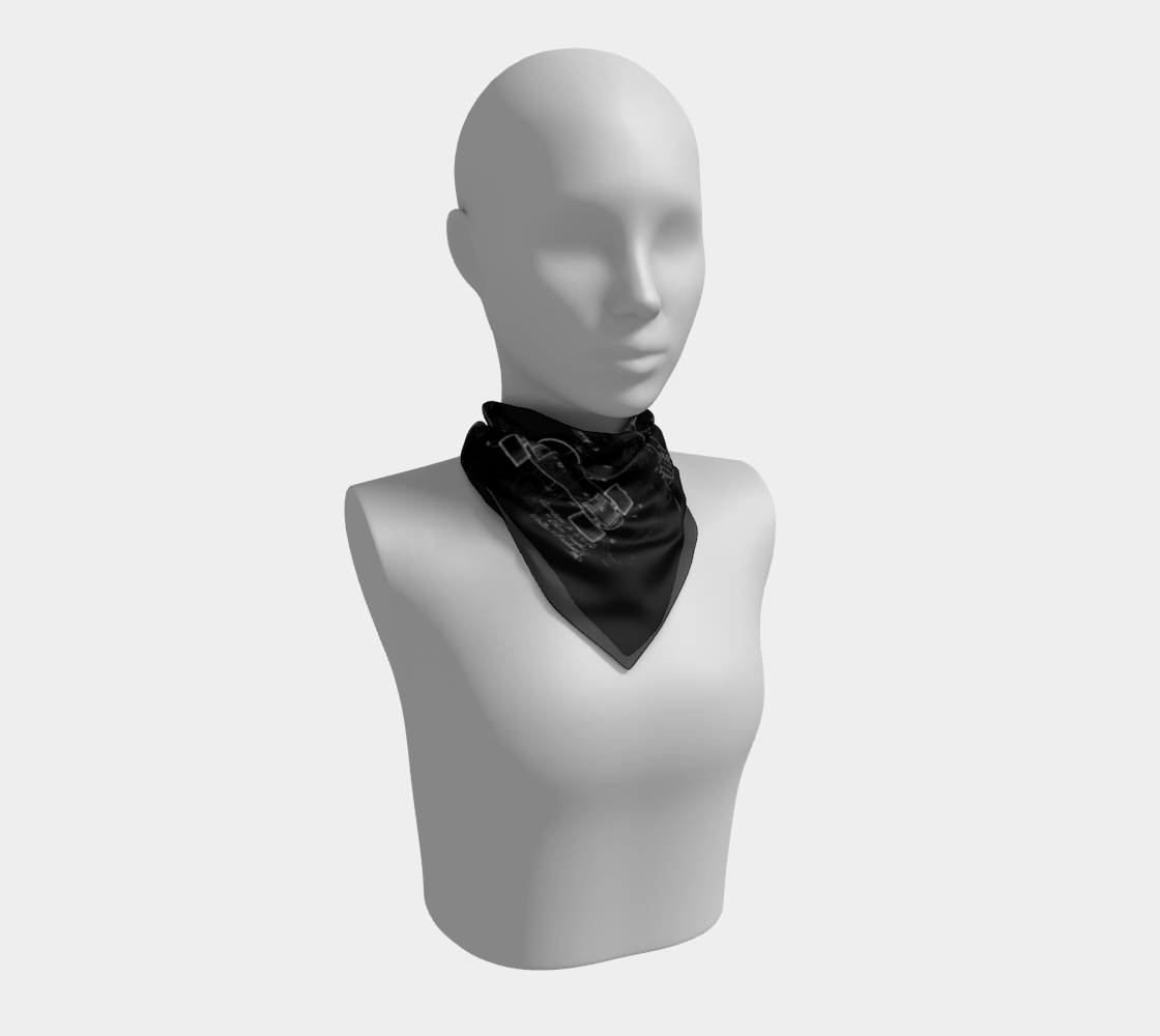 Vintage Roller Skate Collage Square Scarf