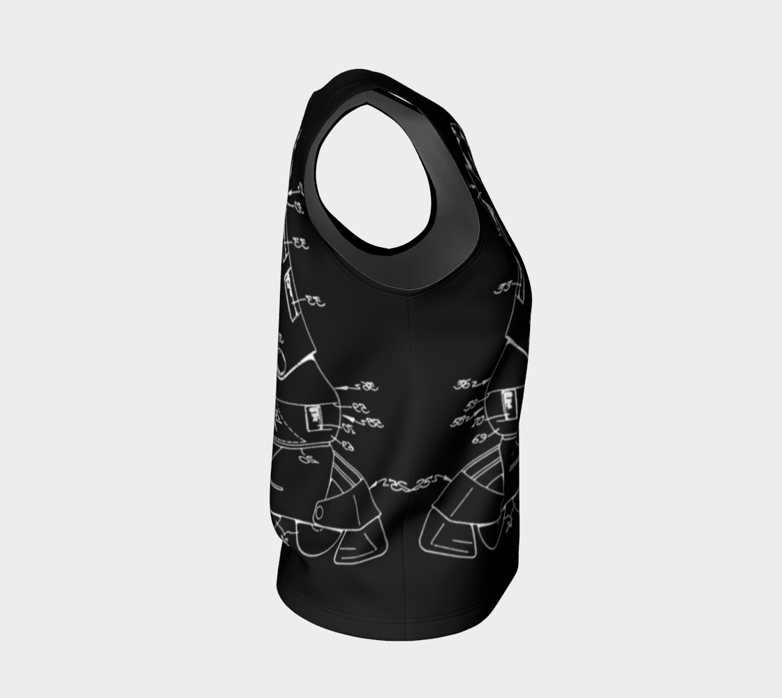 Vintage Inline Skate Patent Loose Sleeveless TopVariation