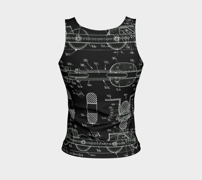 Vintage Inline Skate Fitted Tank