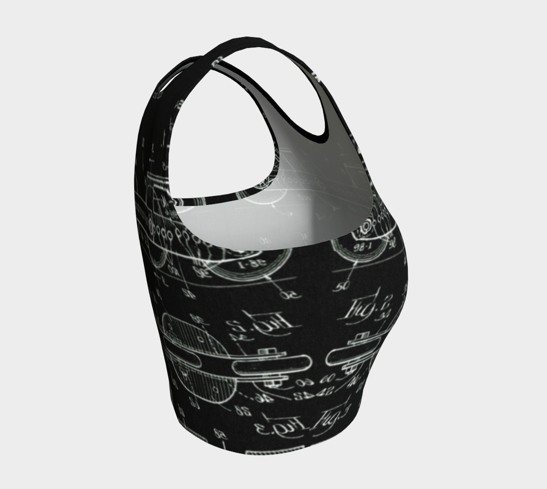 Vintage Inline Skate Patent Crop Top