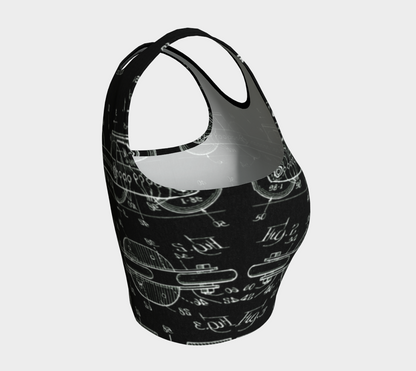Vintage Inline Skate Patent Crop Top