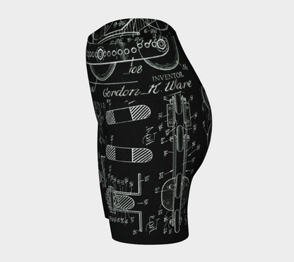 Inline Skate Patent Yoga Shorts