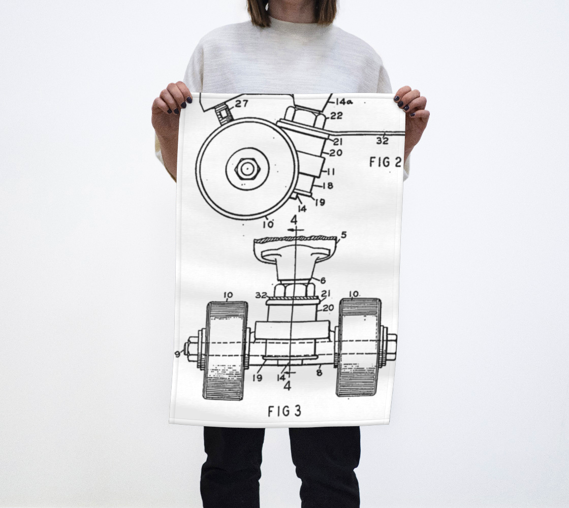 OG Roller Skate Truck Tea Towel