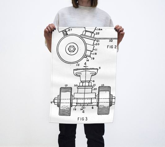 OG Roller Skate Truck Tea Towel
