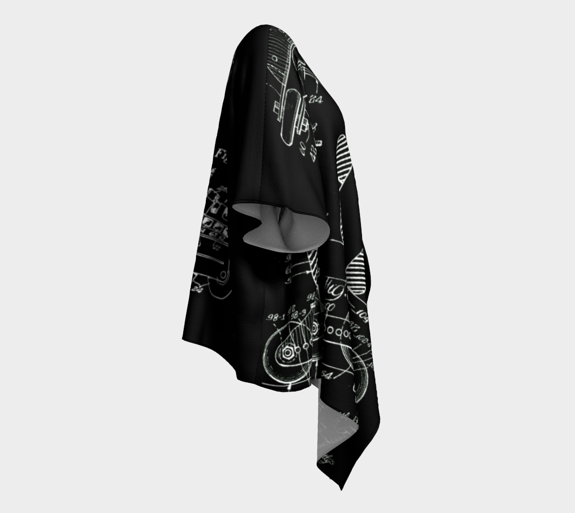 Vintage Inline Skate Patent Draped Kimono