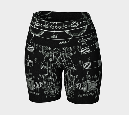 Inline Skate Patent Yoga Shorts