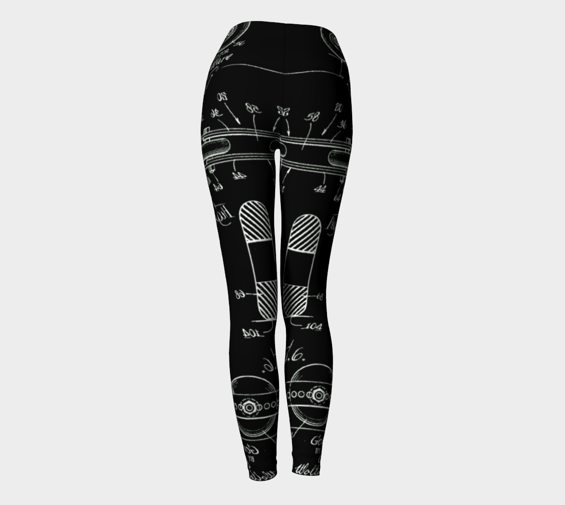 Vintage Inline Skate Patent Variation Yoga Leggings