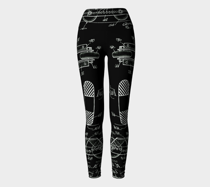 Vintage Inline Skate Patent Variation Yoga Leggings