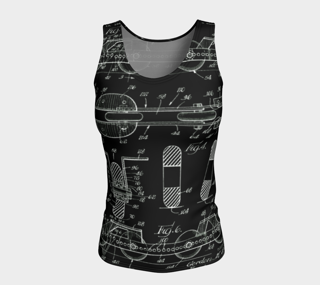 Vintage Inline Skate Fitted Tank