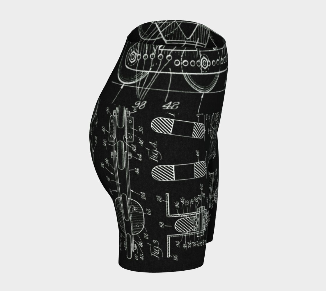Inline Skate Patent Yoga Shorts