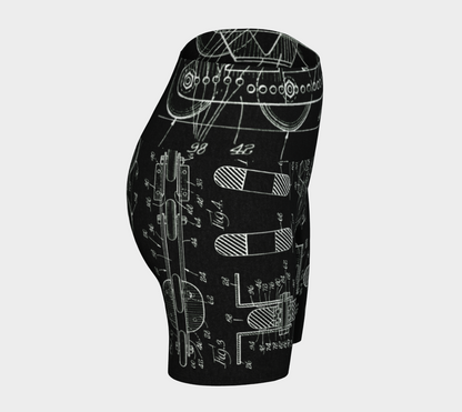 Inline Skate Patent Yoga Shorts