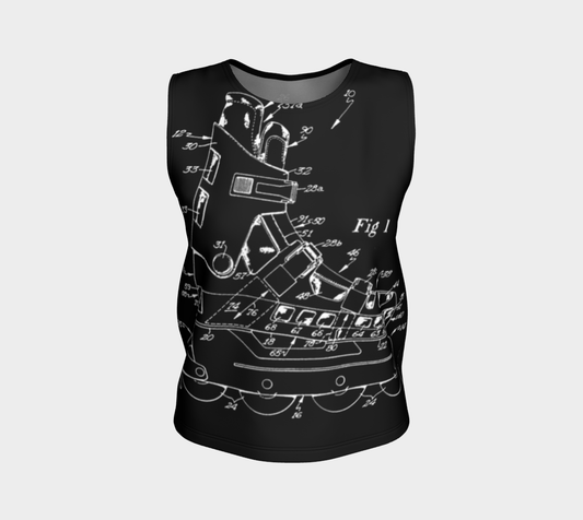 Vintage Inline Skate Patent Loose Sleeveless TopVariation