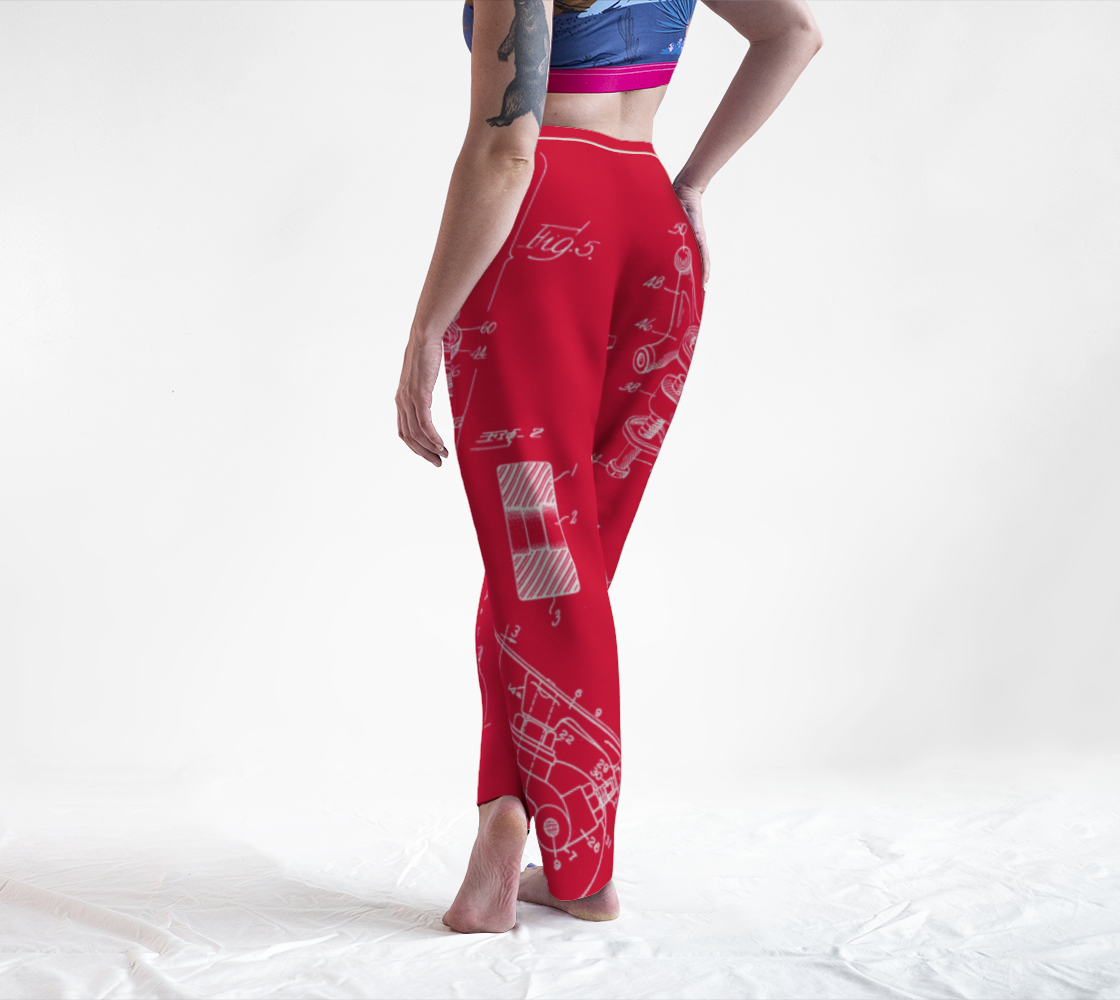 Red Roller Skate Collage Lounge Pants