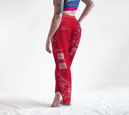 Red Roller Skate Collage Lounge Pants