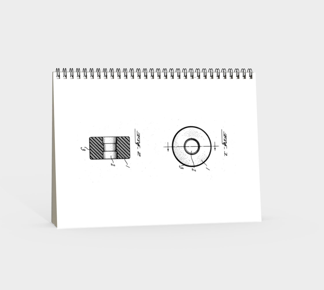 Vintage Roller Skate Wheel Notebook