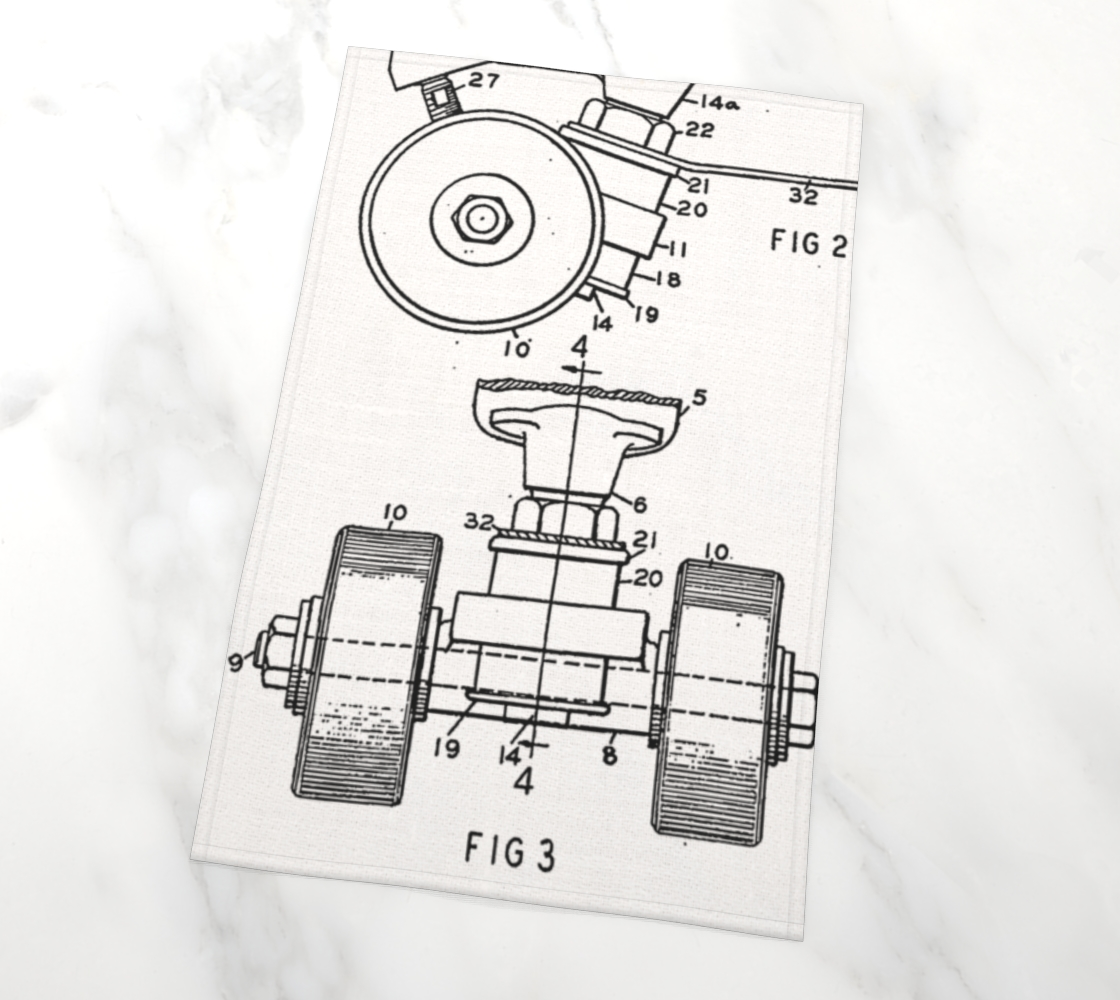 OG Roller Skate Truck Tea Towel