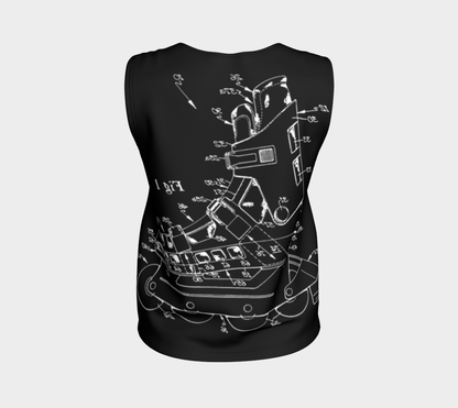 Vintage Inline Skate Patent Loose Sleeveless TopVariation