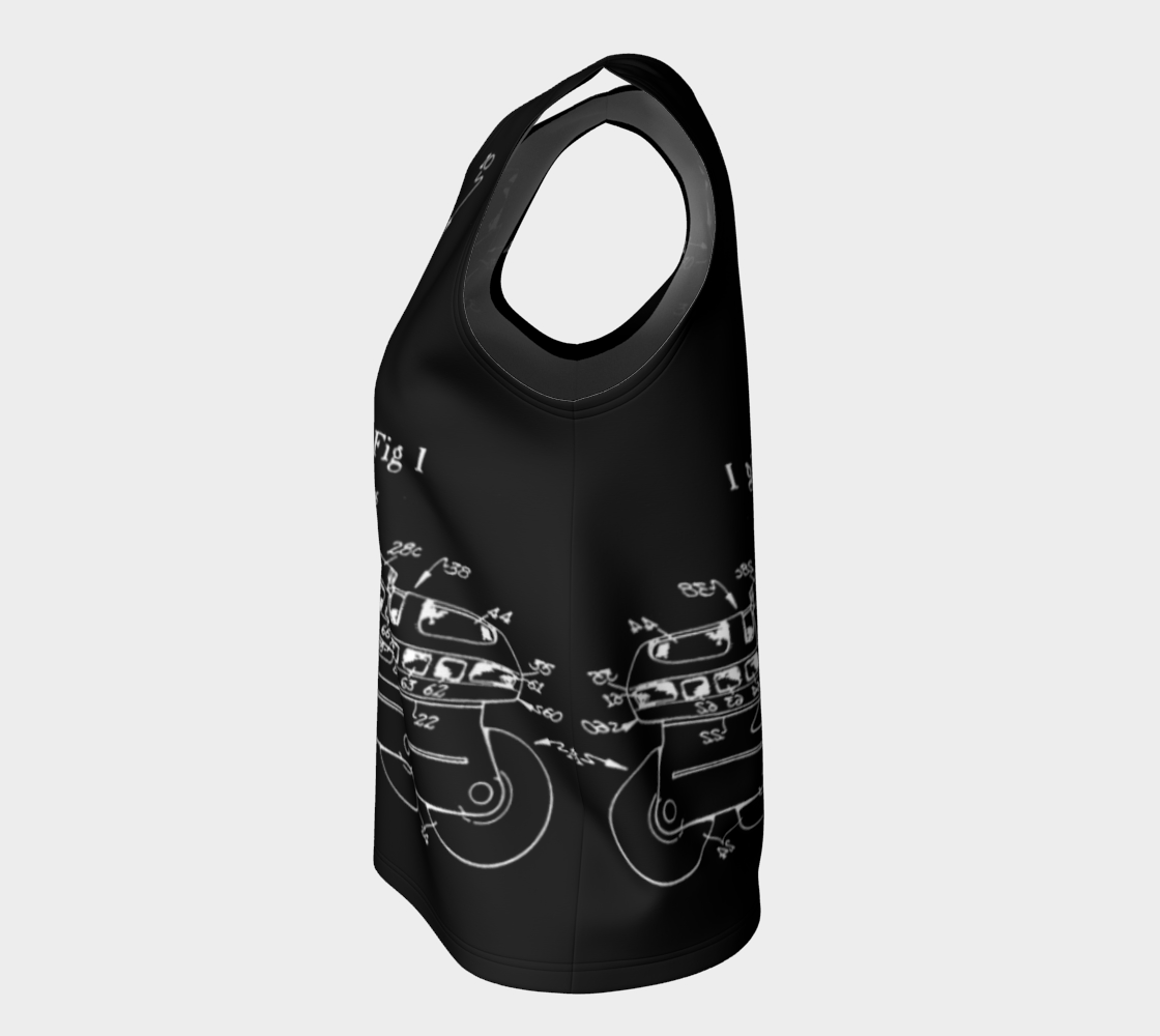 Vintage Inline Skate Patent Loose Sleeveless TopVariation