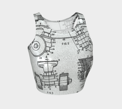 OG Roller Skate Plate Crop Top Glitter