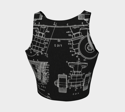 OG Roller Skate Plate Crop Top Black