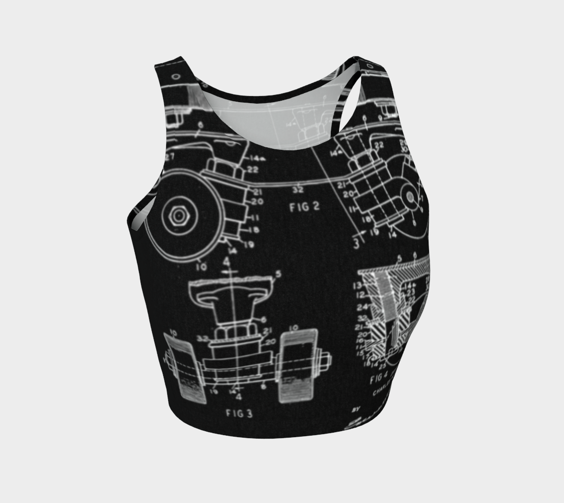 OG Roller Skate Plate Crop Top Black