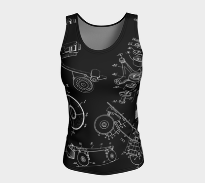 Skate Collage Fitted Tank