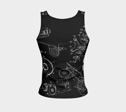 Skate Collage Fitted Tank