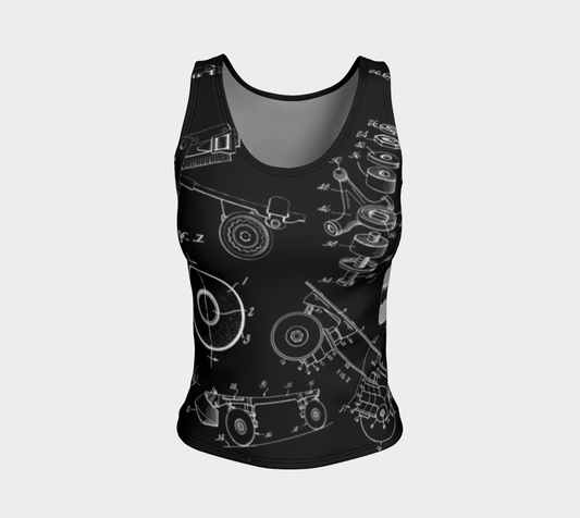 Skate Collage Fitted Tank