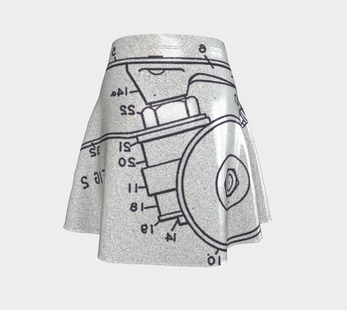 OG Roller Skate Plate Flare Skirt