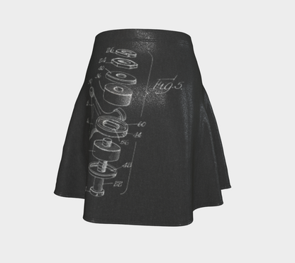 King Pin Flare Skirt B Glitter