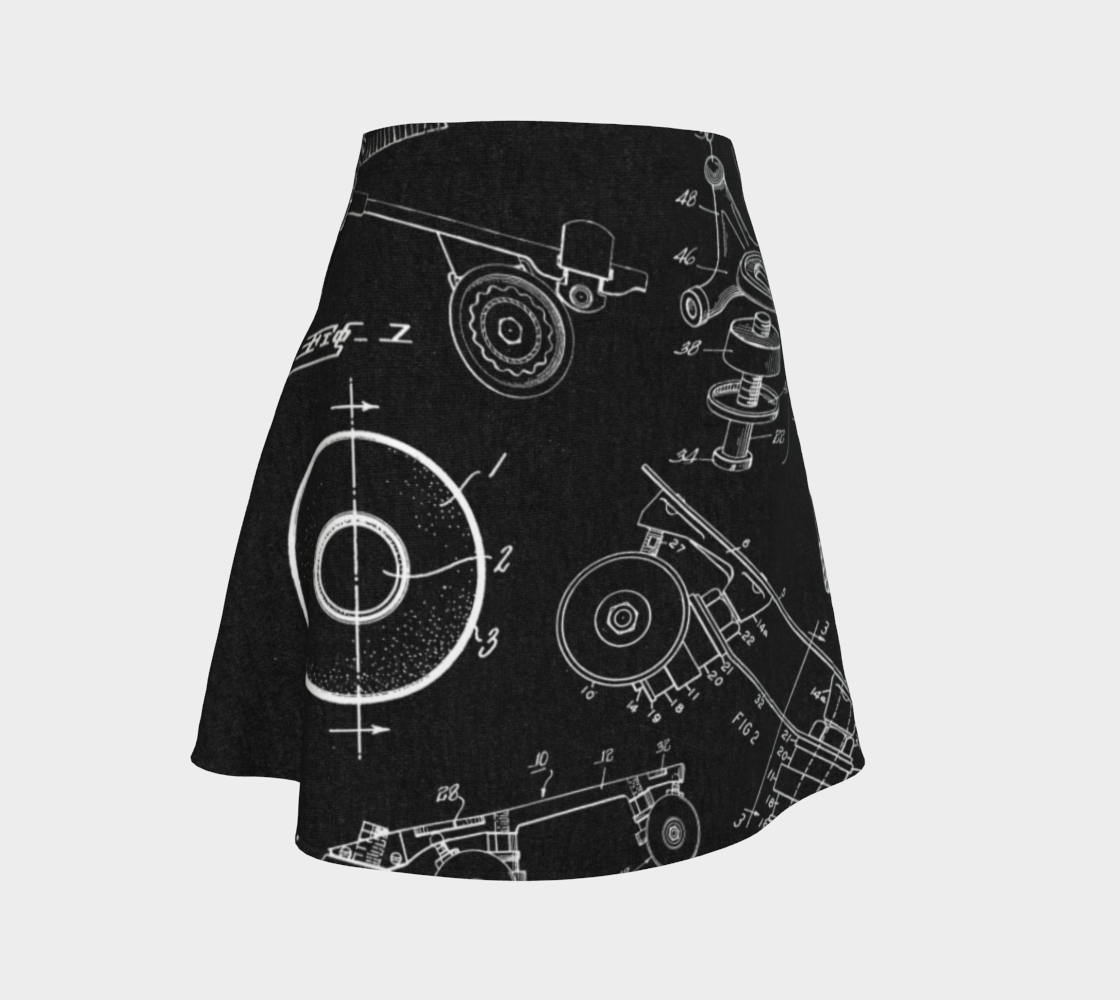 Skate Collage Flare Skirt