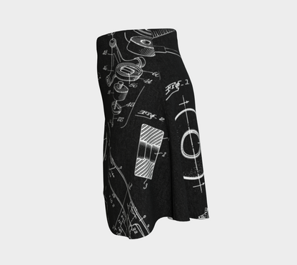 Skate Collage Flare Skirt